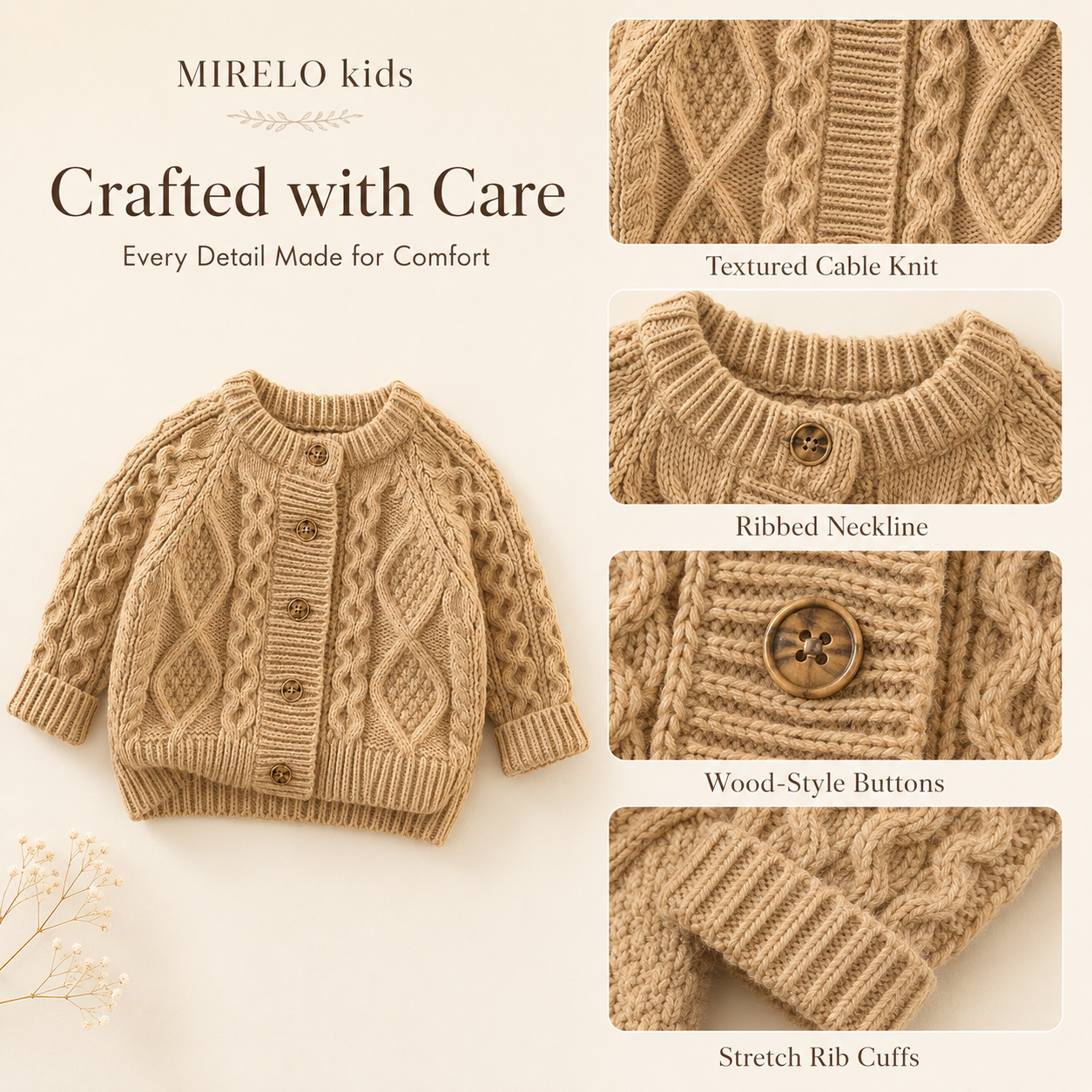 Autumn Sweater Children's Clot - Knit Cardigan Infant บทวิจารณ์และราคา