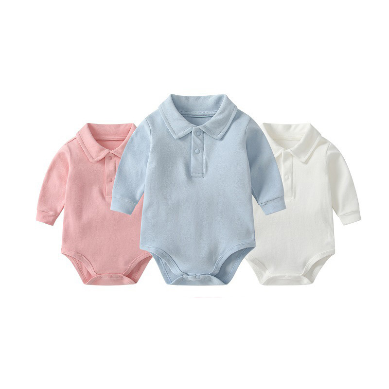 Baby Polo Collar Bodysuit 100% - Romper Onesie Baby บทวิจารณ์และราคา
