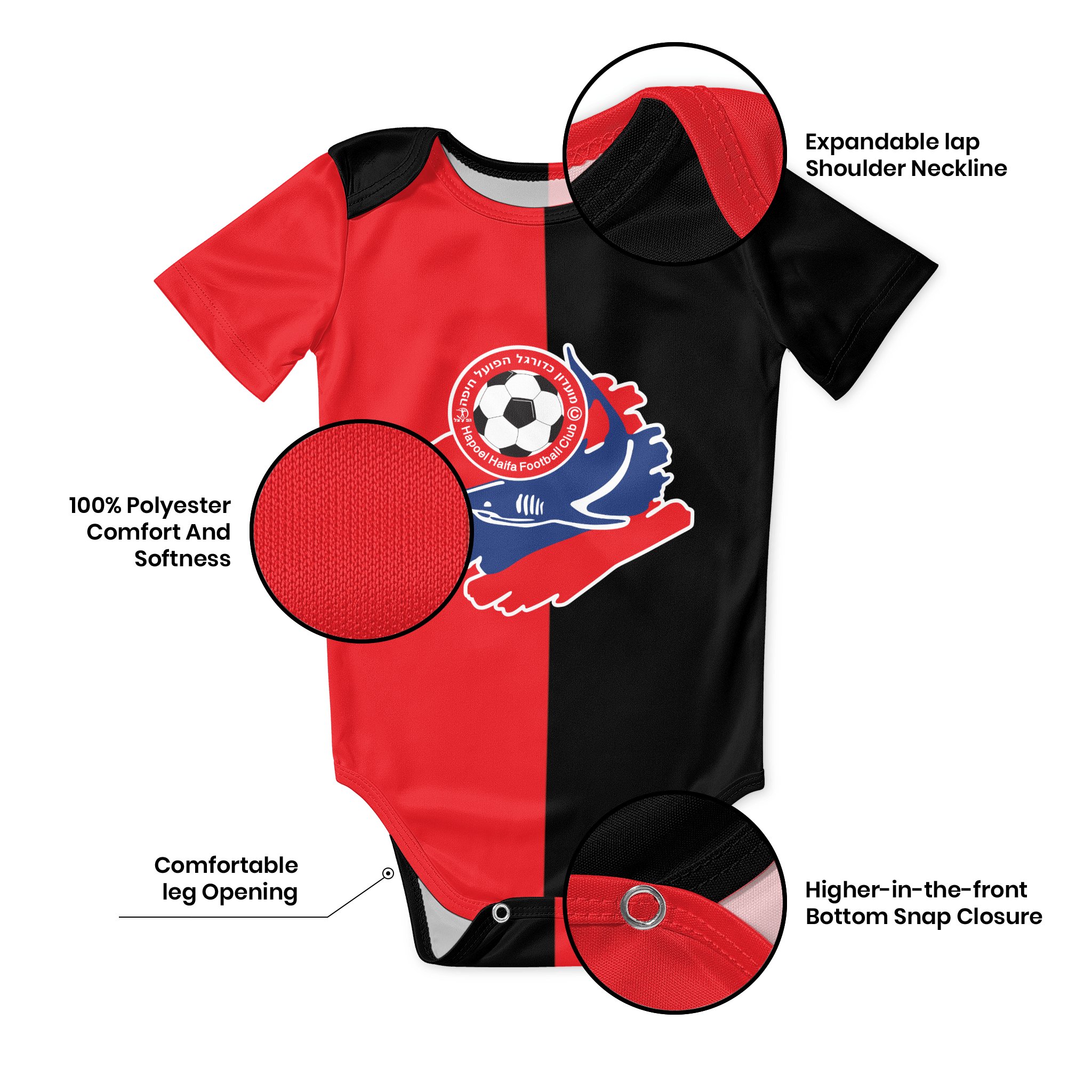 Hapoel Haifa Baby Bodysuit Uni - Romper Onesie Baby บทวิจารณ์และราคา