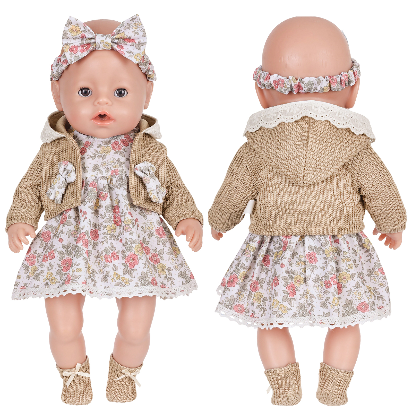 Cute Doll Clothes for 16-18 In - Baby Clothing Crochet บทวิจารณ์และราคา