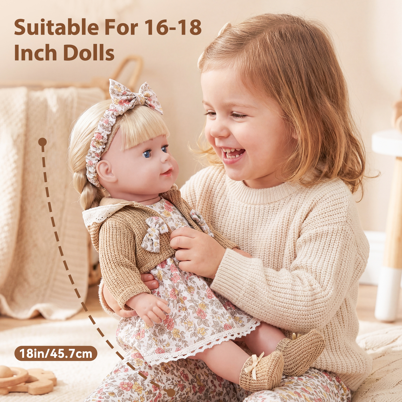 Cute Doll Clothes for 16-18 In - Baby Clothing Crochet บทวิจารณ์และราคา