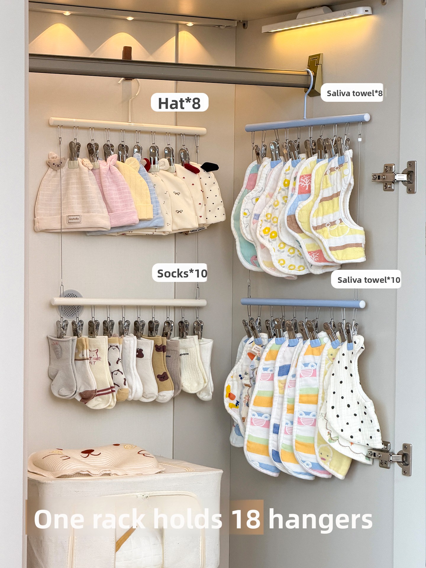 Baby Pants Hanger with Multipl - Baby Clothing Organizer บทวิจารณ์และราคา