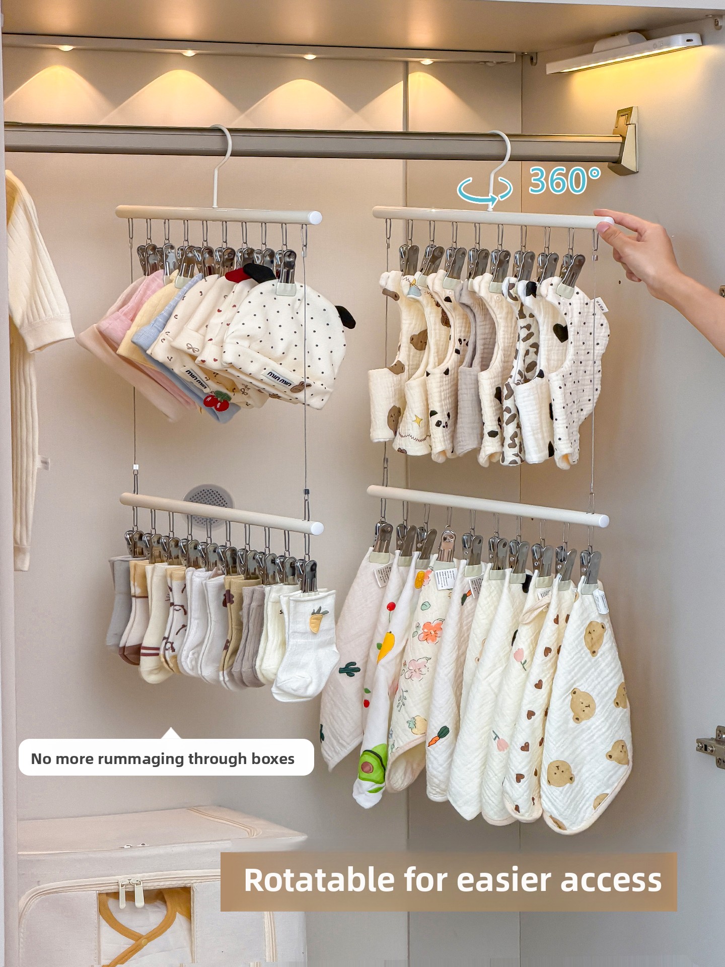 Baby Pants Hanger with Multipl - Baby Clothing Organizer บทวิจารณ์และราคา
