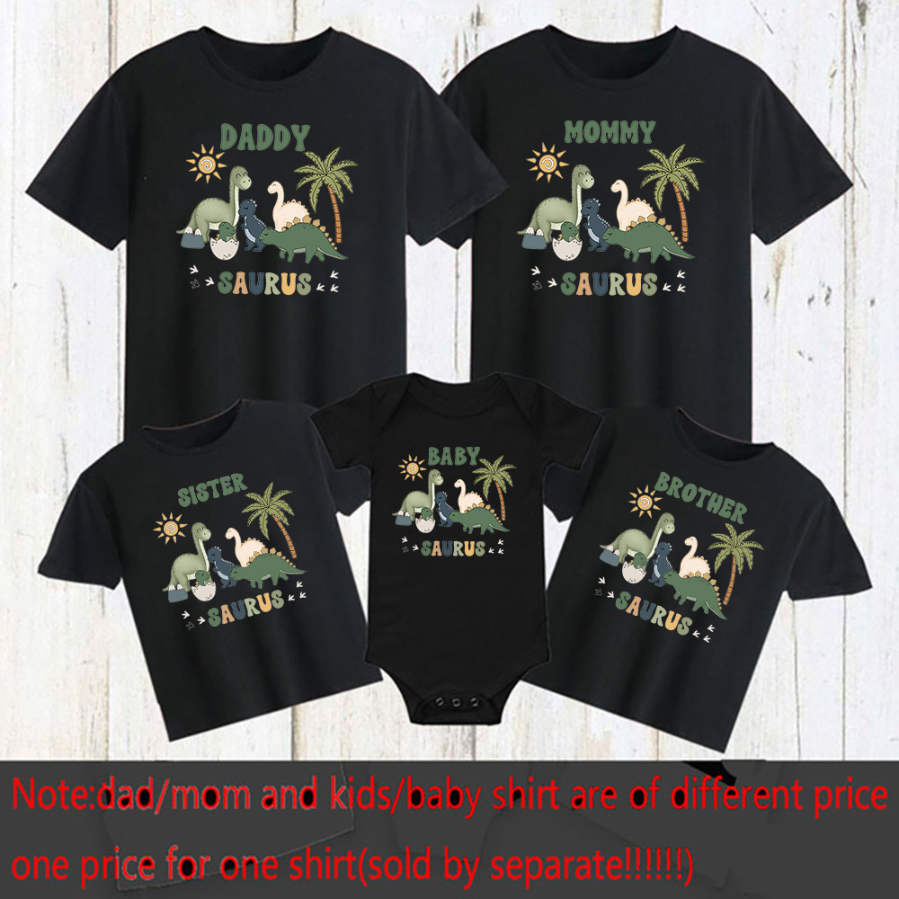 Cartoon Dinosaur Print Family  - Baby Clothing Onesies บทวิจารณ์และราคา