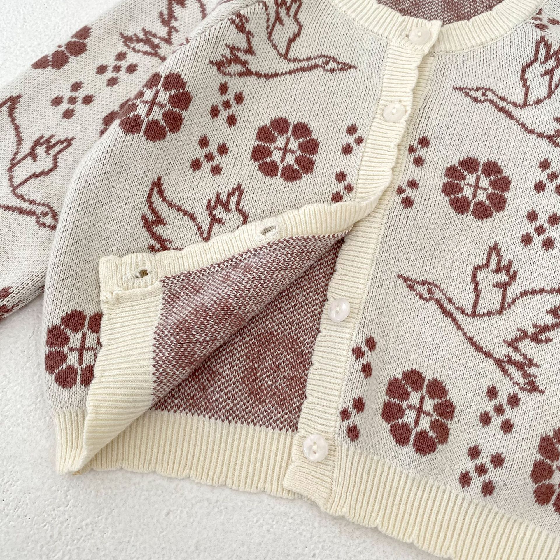 2025 Autumn New Baby Long Slee - Knit Cardigan Infant บทวิจารณ์และราคา