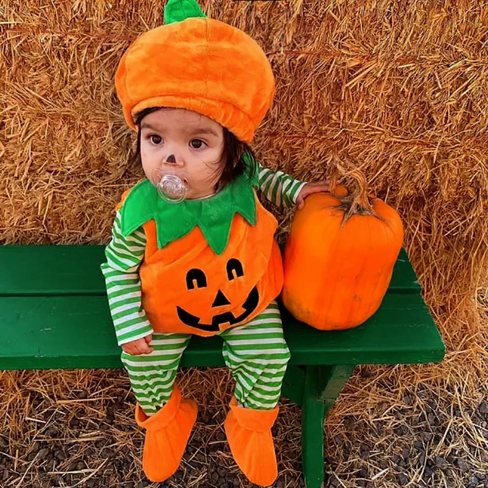 Halloween Pumpkin Costume Kids - Baby Clothing Onesies บทวิจารณ์และราคา
