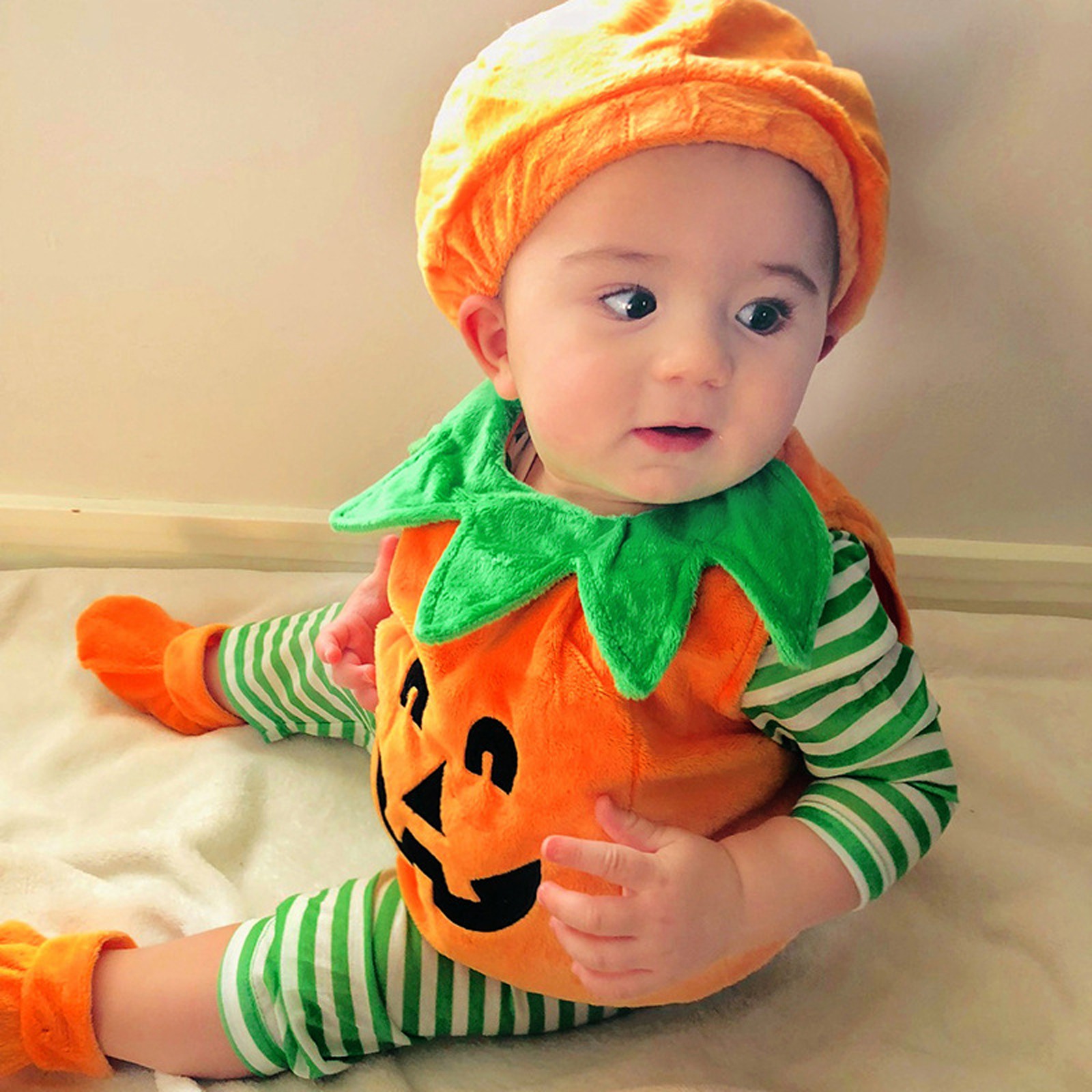 Halloween Pumpkin Costume Kids - Baby Clothing Onesies บทวิจารณ์และราคา