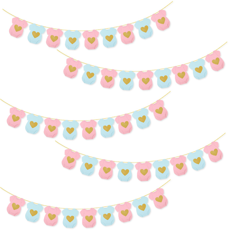 Baby Shower Paper Garland Shor - Baby Clothing Rail บทวิจารณ์และราคา