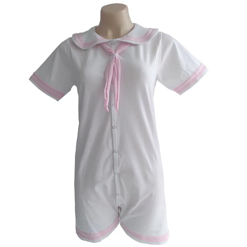 White Pink Cute Girl Sailor Bo - Romper Onesie Baby บทวิจารณ์และราคา