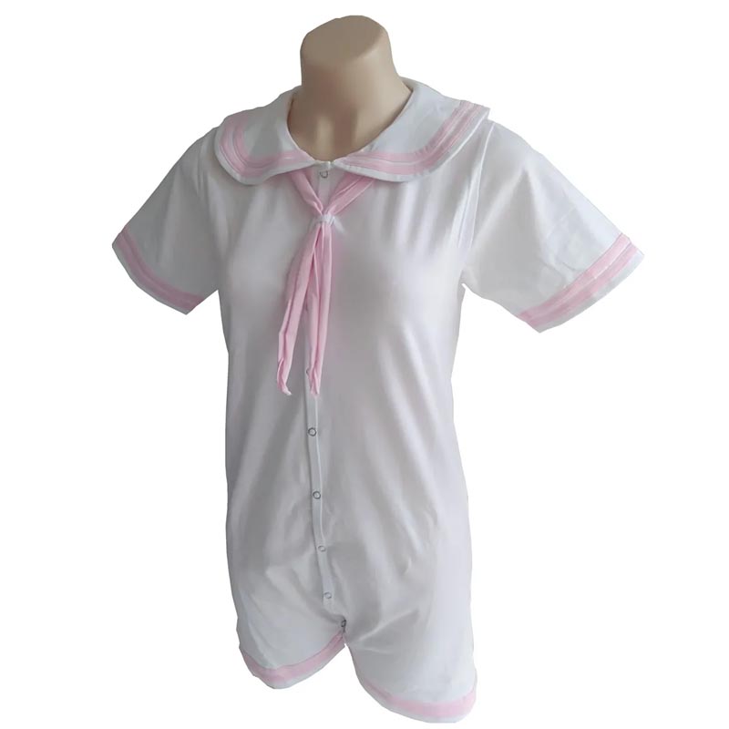 White Pink Cute Girl Sailor Bo - Romper Onesie Baby บทวิจารณ์และราคา