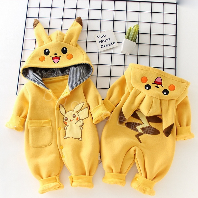 New Cute Cartoon Pokemon Pikac - Baby Clothing Onesies บทวิจารณ์และราคา