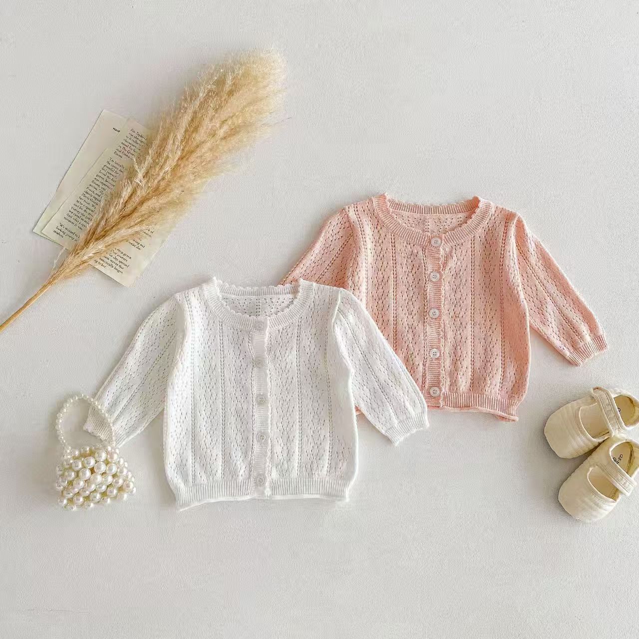 Korean-style Baby Girls' Top - - Knit Cardigan Infant บทวิจารณ์และราคา