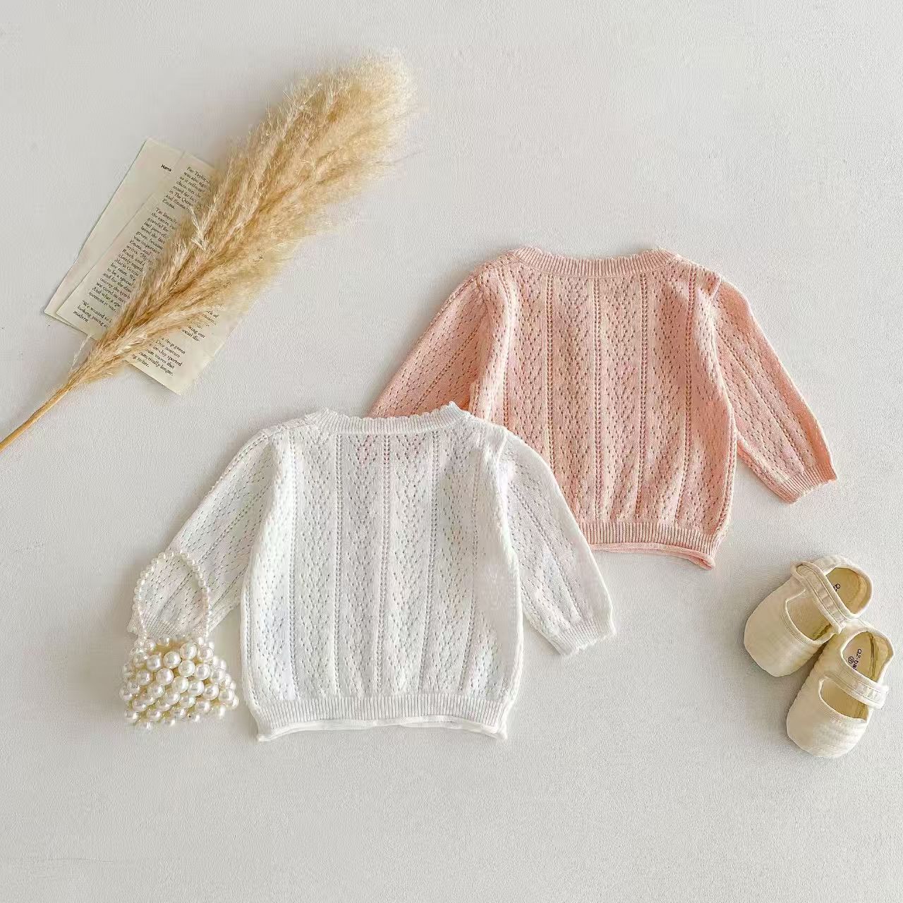 Korean-style Baby Girls' Top - - Knit Cardigan Infant บทวิจารณ์และราคา