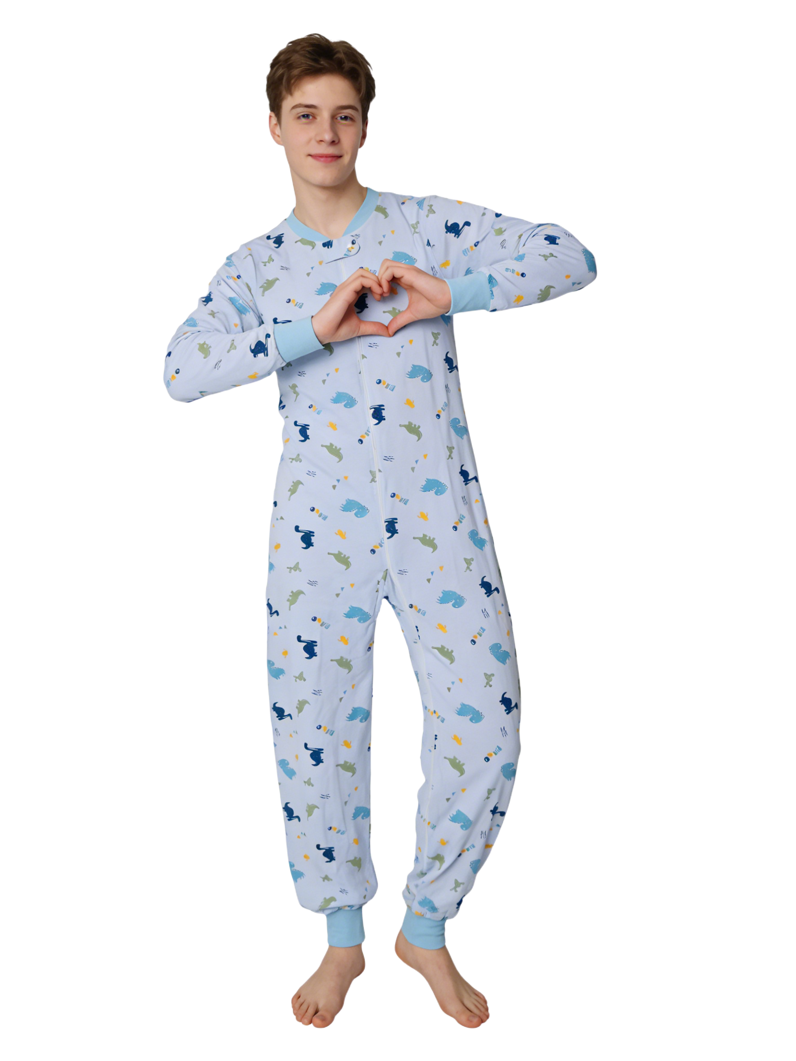 Adult blue dinosaur onesie wit - Romper Onesie Baby บทวิจารณ์และราคา
