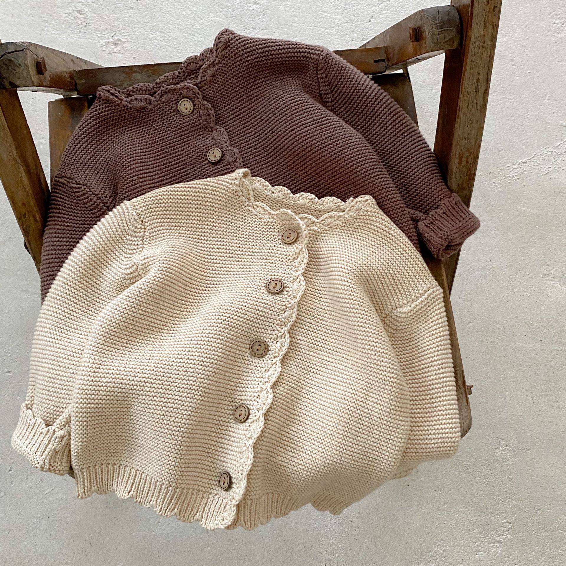 2025 Autumn New Baby Long Slee - Knit Cardigan Infant บทวิจารณ์และราคา