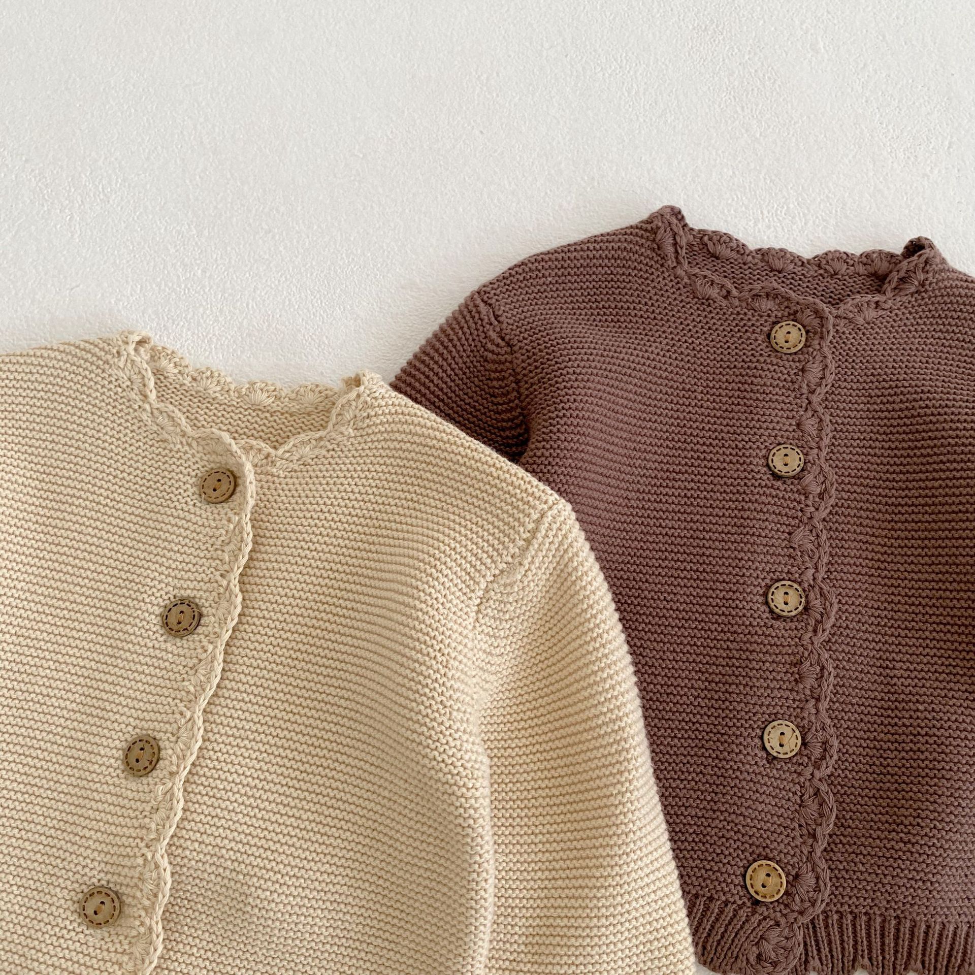 2025 Autumn New Baby Long Slee - Knit Cardigan Infant บทวิจารณ์และราคา