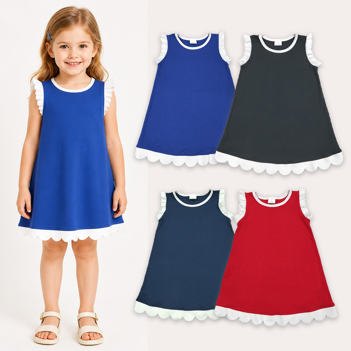 Kids Dress Clothes Baby Girls  - Baby Clothing Wholesale บทวิจารณ์และราคา