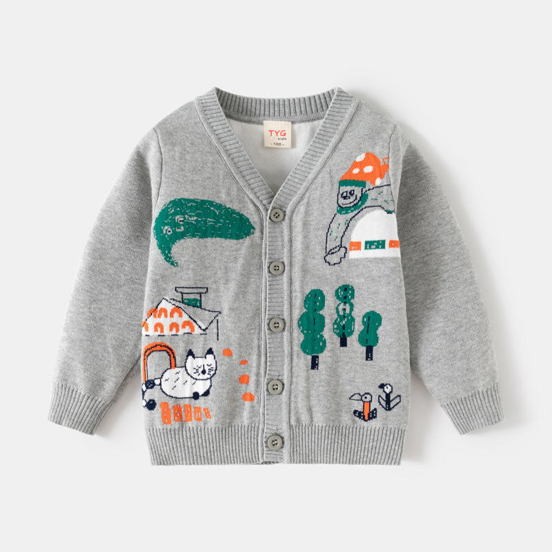 2-8T Toddler Kid Baby Boy Girl - Knit Cardigan Infant บทวิจารณ์และราคา
