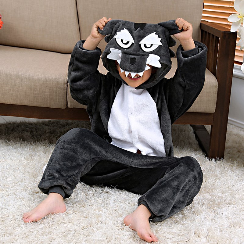 Child Boys Grey Wolf Panda Bir - Romper Onesie Baby บทวิจารณ์และราคา