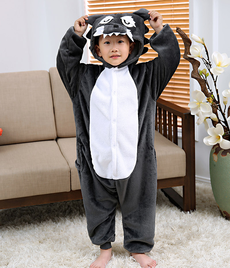 Child Boys Grey Wolf Panda Bir - Romper Onesie Baby บทวิจารณ์และราคา