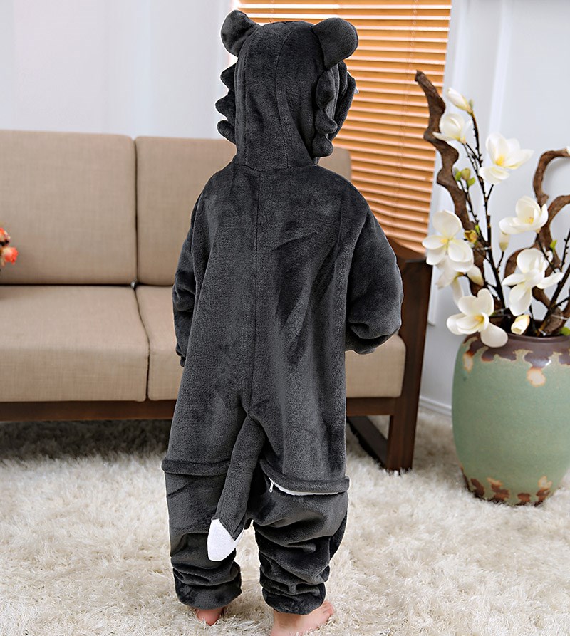 Child Boys Grey Wolf Panda Bir - Romper Onesie Baby บทวิจารณ์และราคา