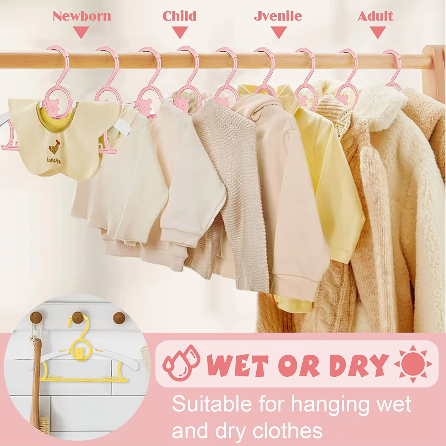 10Pack Anti-Slip Baby Clothes  - Baby Clothing Organizer บทวิจารณ์และราคา