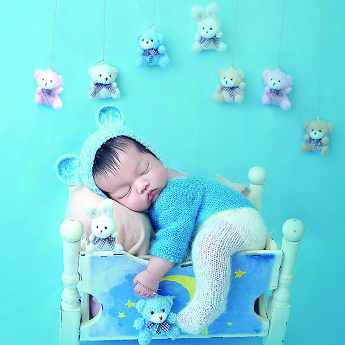 Vintage Knit Fluffy Teddy Bear - Baby Clothing Crochet บทวิจารณ์และราคา
