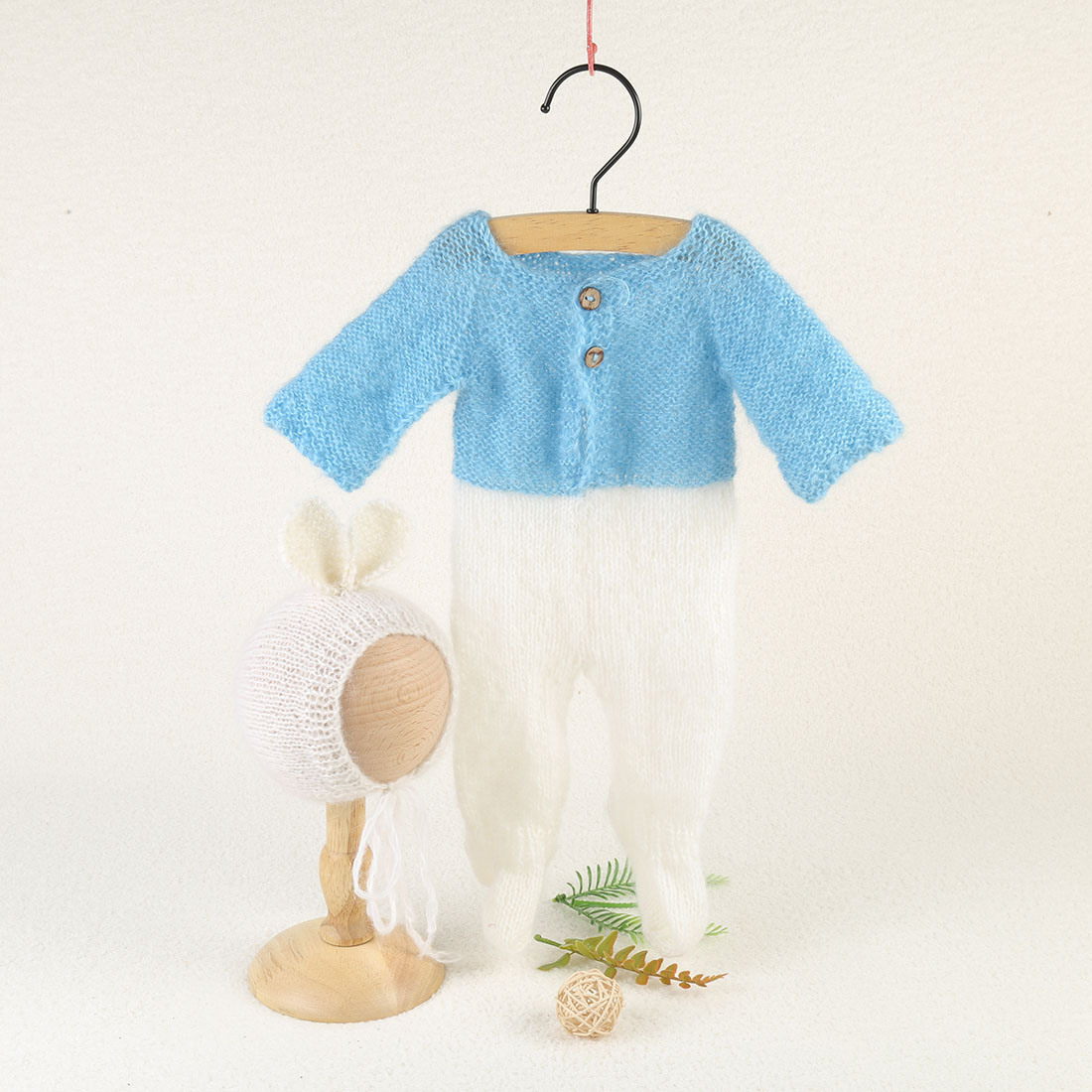 Vintage Knit Fluffy Teddy Bear - Baby Clothing Crochet บทวิจารณ์และราคา
