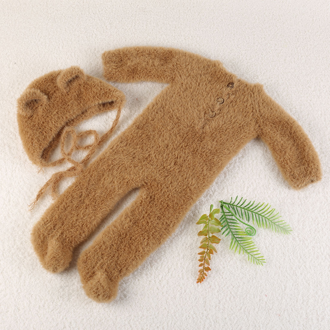 Vintage Knit Fluffy Teddy Bear - Baby Clothing Crochet บทวิจารณ์และราคา