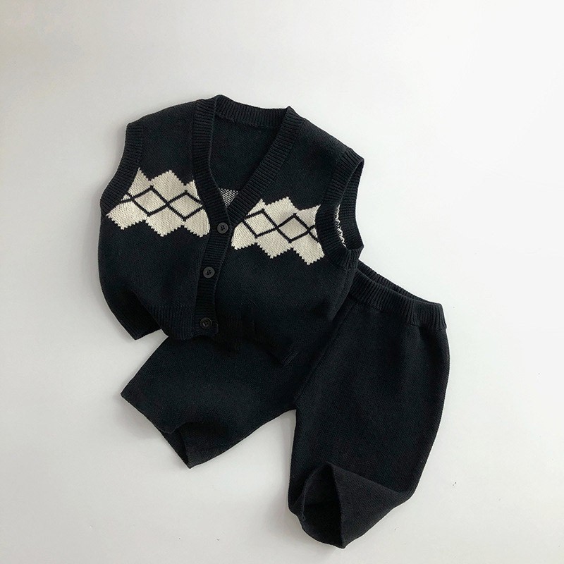 Boy Baby Solid Knitting Pants  - Knit Cardigan Infant บทวิจารณ์และราคา
