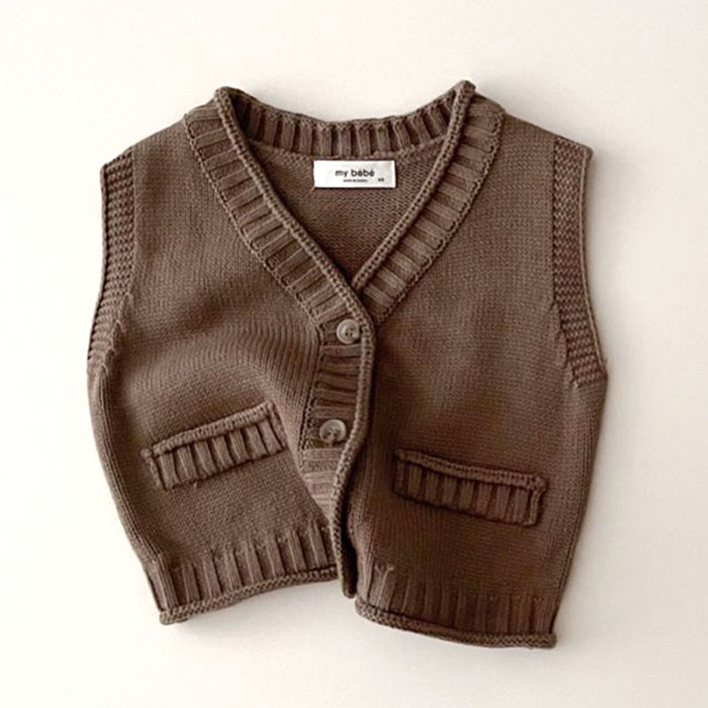 2025 Autumn New Baby Sleeveles - Knit Cardigan Infant บทวิจารณ์และราคา