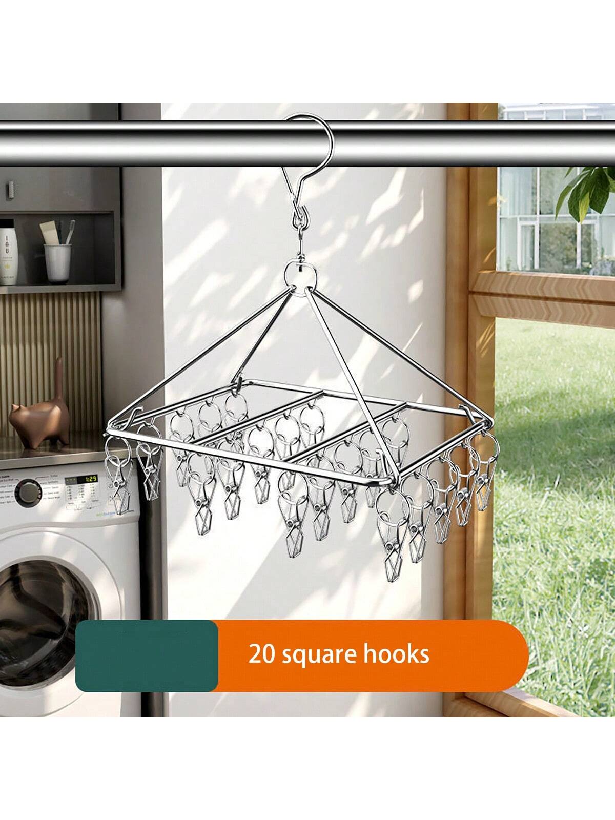 1pc stainless steel clotheslin - Baby Clothing Rail บทวิจารณ์และราคา